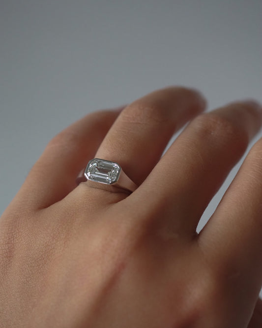 Round Swirl Semi Pave Engagement Ring – 1 CT Moissanite Diamond