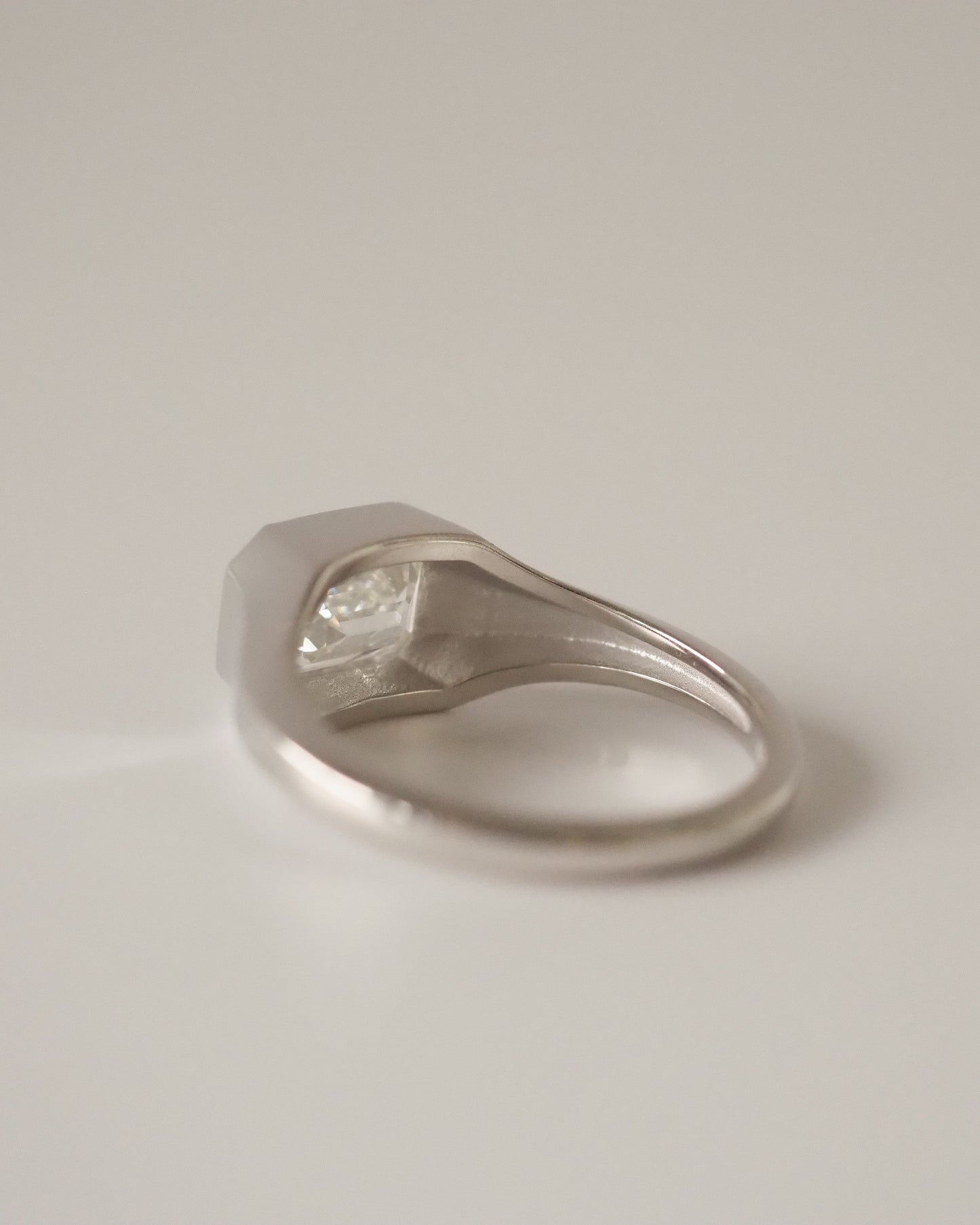 Round Swirl Semi Pave Engagement Ring – 1 CT Moissanite Diamond