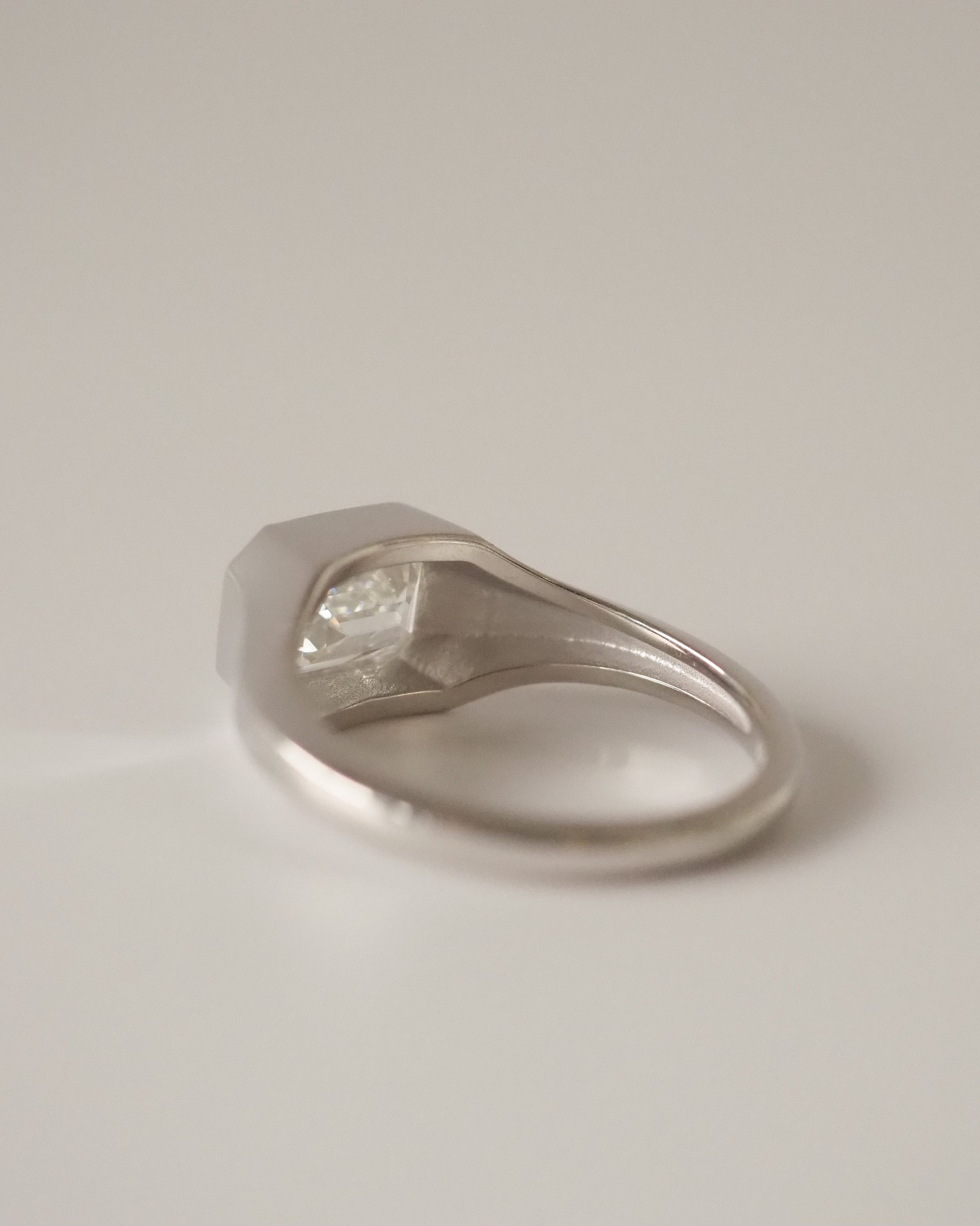 Round Swirl Semi Pave Engagement Ring – 1 CT Moissanite Diamond