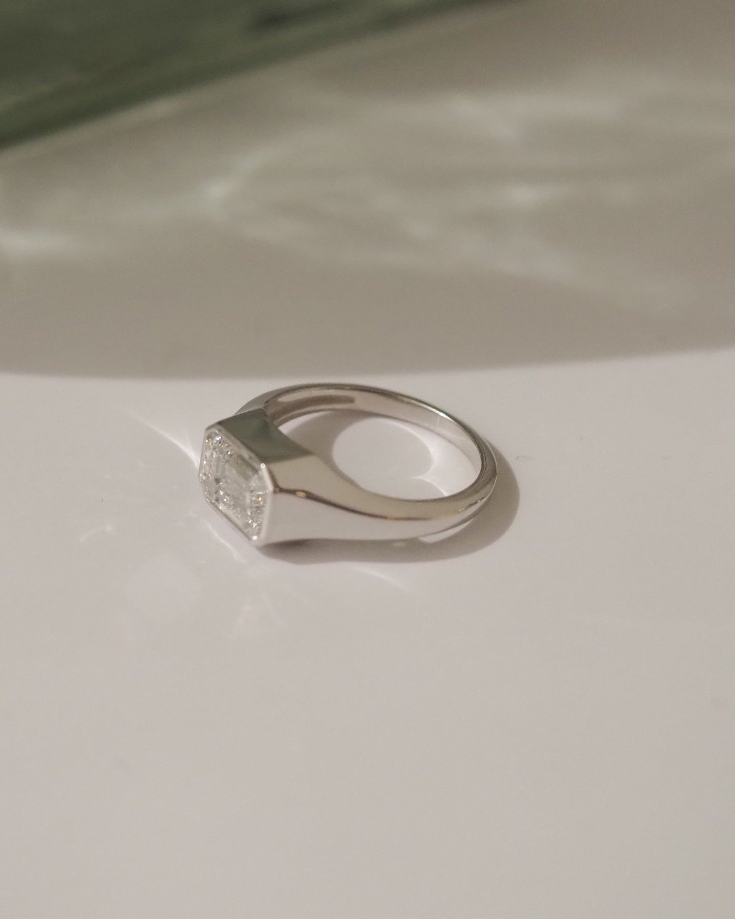 Round Swirl Semi Pave Engagement Ring – 1 CT Moissanite Diamond