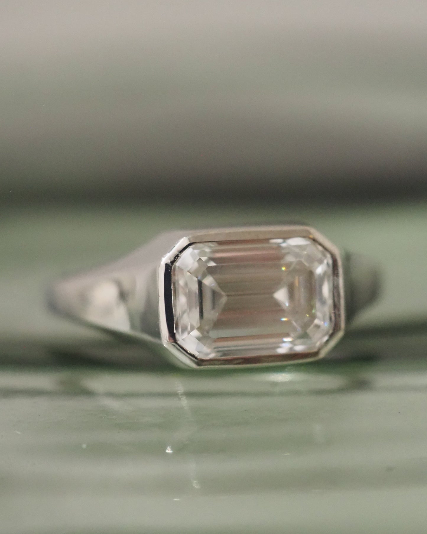 Round Swirl Semi Pave Engagement Ring – 1 CT Moissanite Diamond