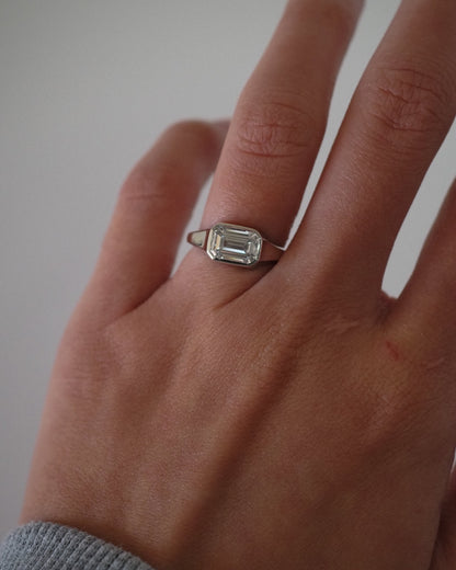 Round Swirl Semi Pave Engagement Ring – 1 CT Moissanite Diamond
