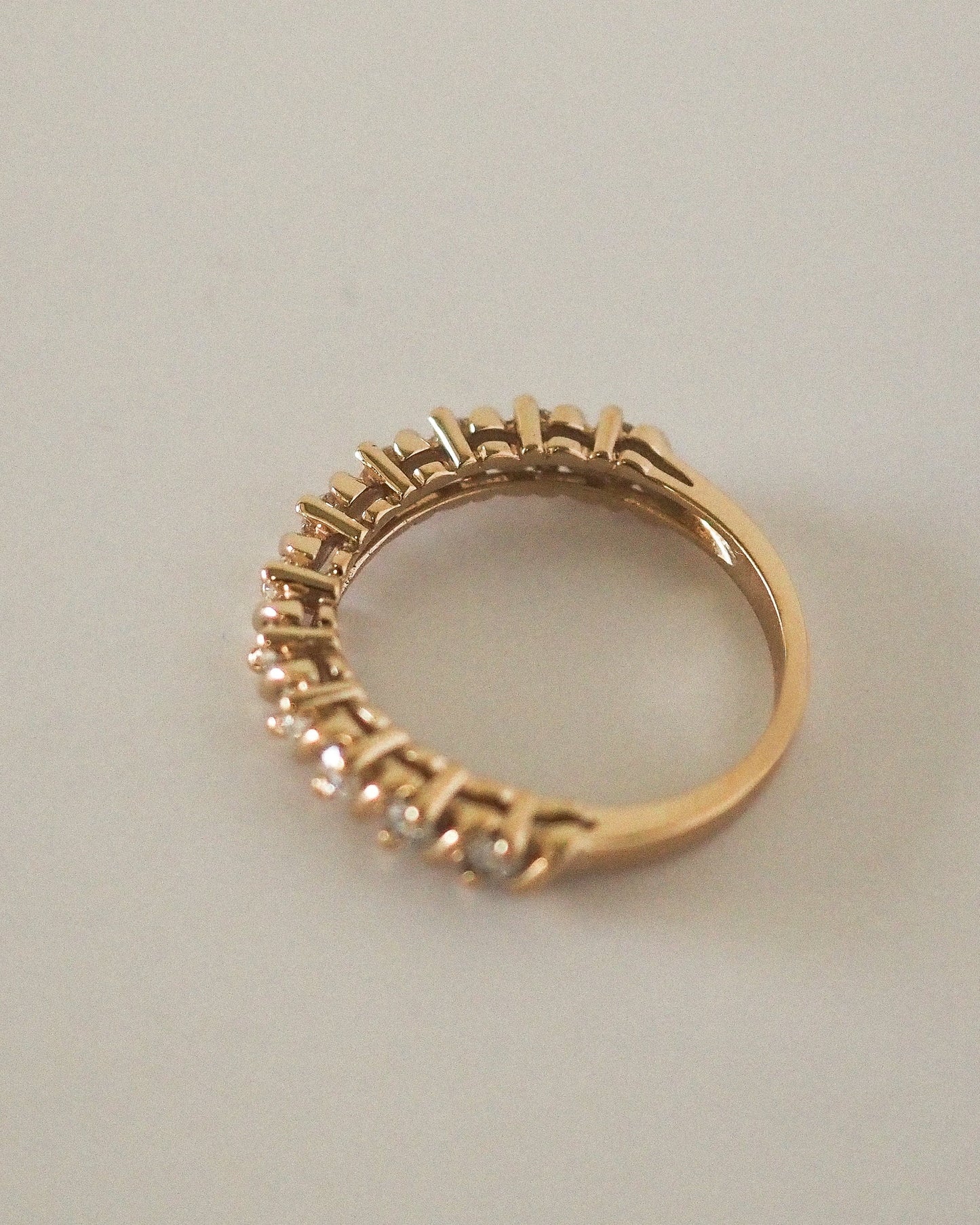 0.13 TCW Round Twisted Moissanite Wedding Band