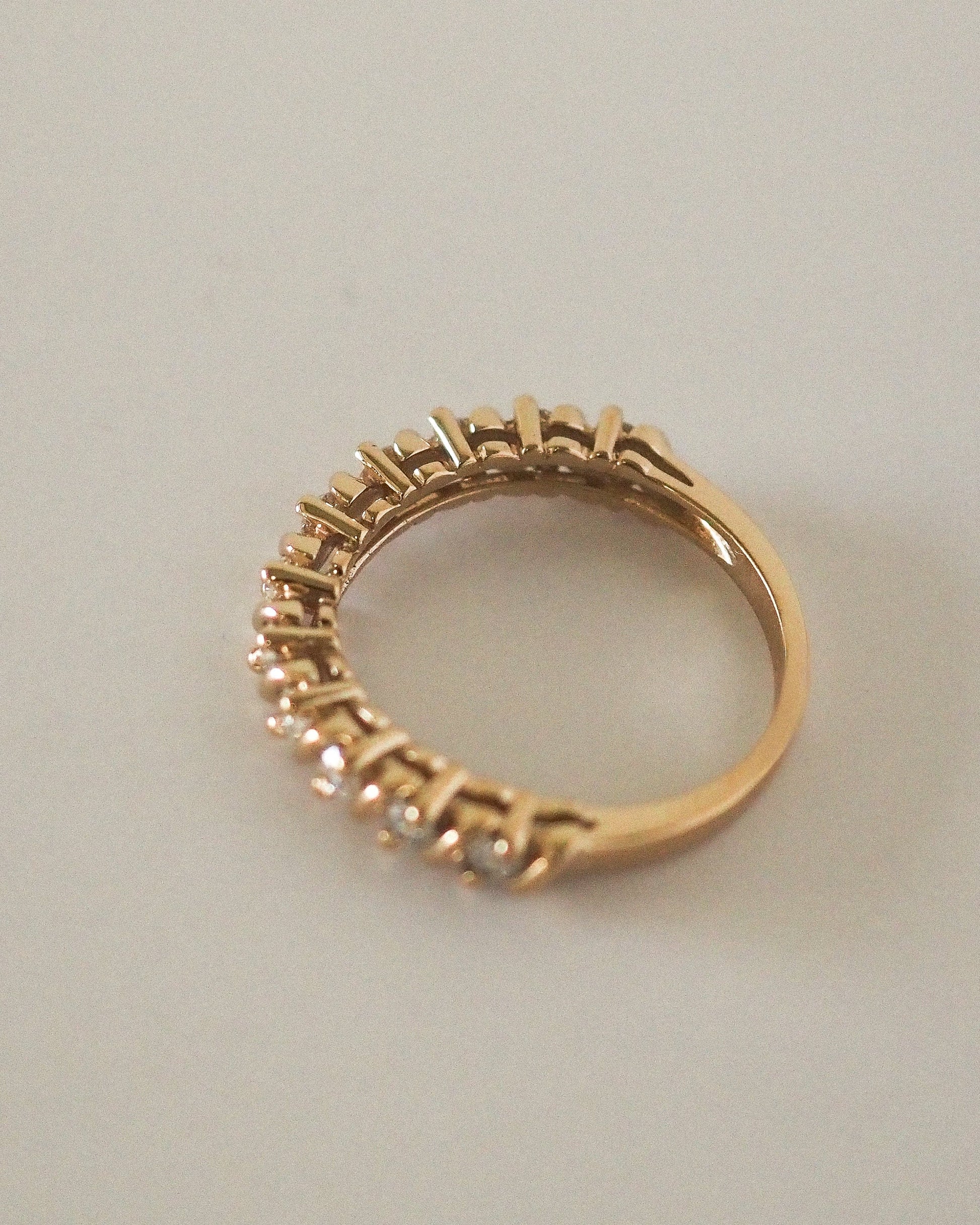 0.13 TCW Round Twisted Moissanite Wedding Band