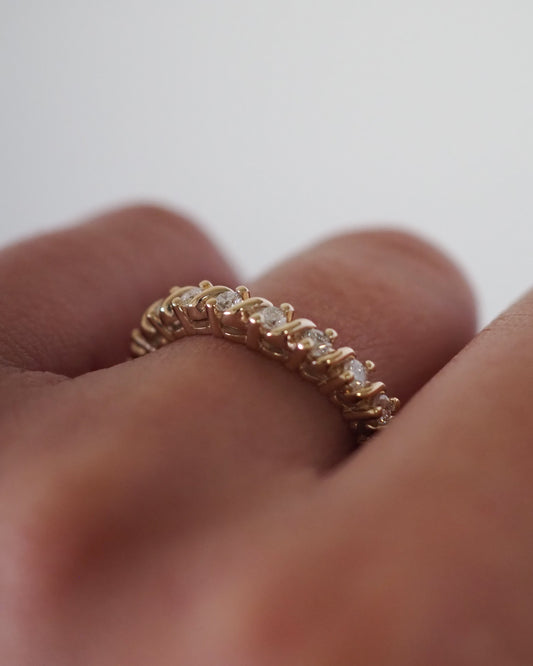0.13 TCW Round Twisted Moissanite Wedding Band