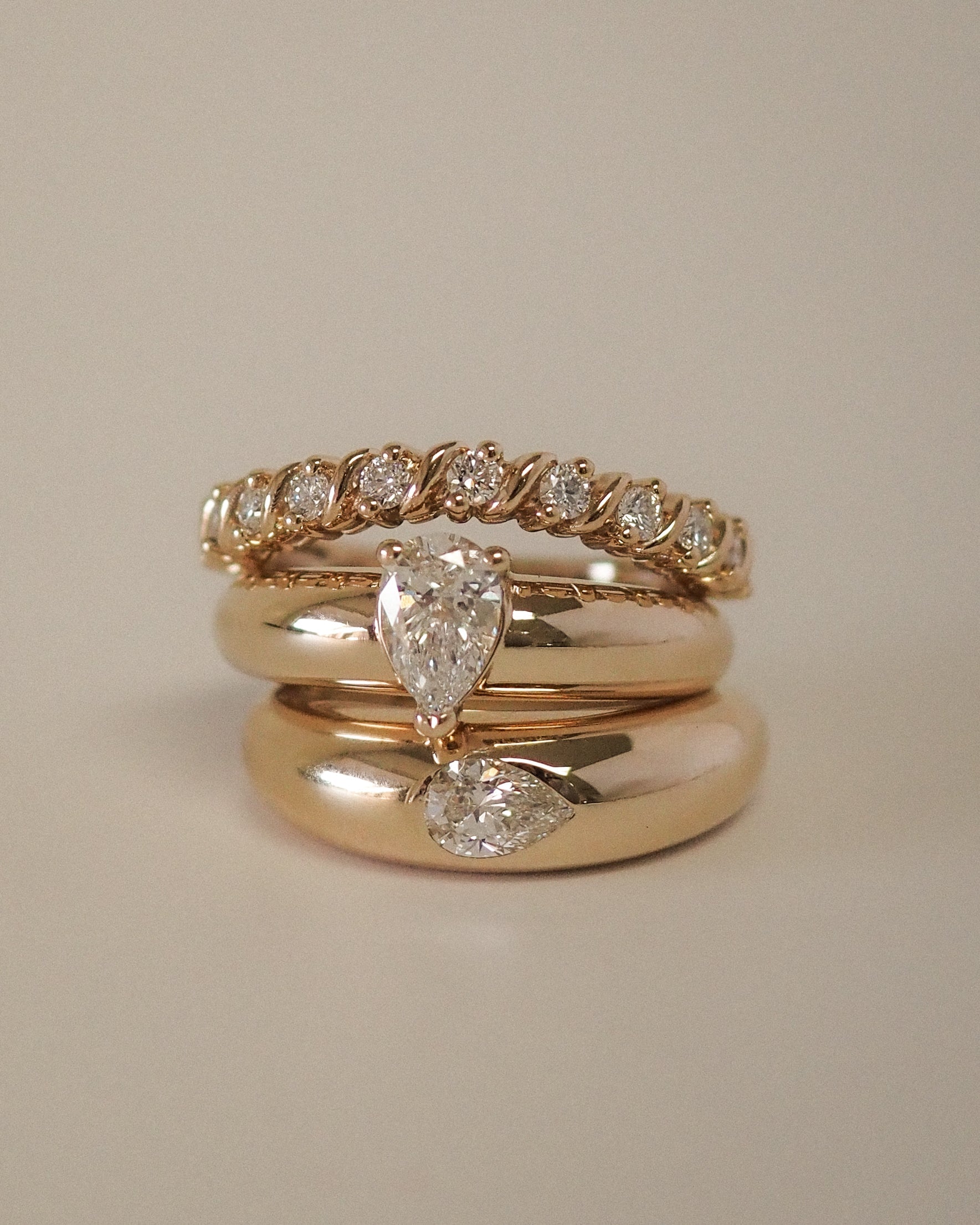 0.13 TCW Round Twisted Moissanite Wedding Band