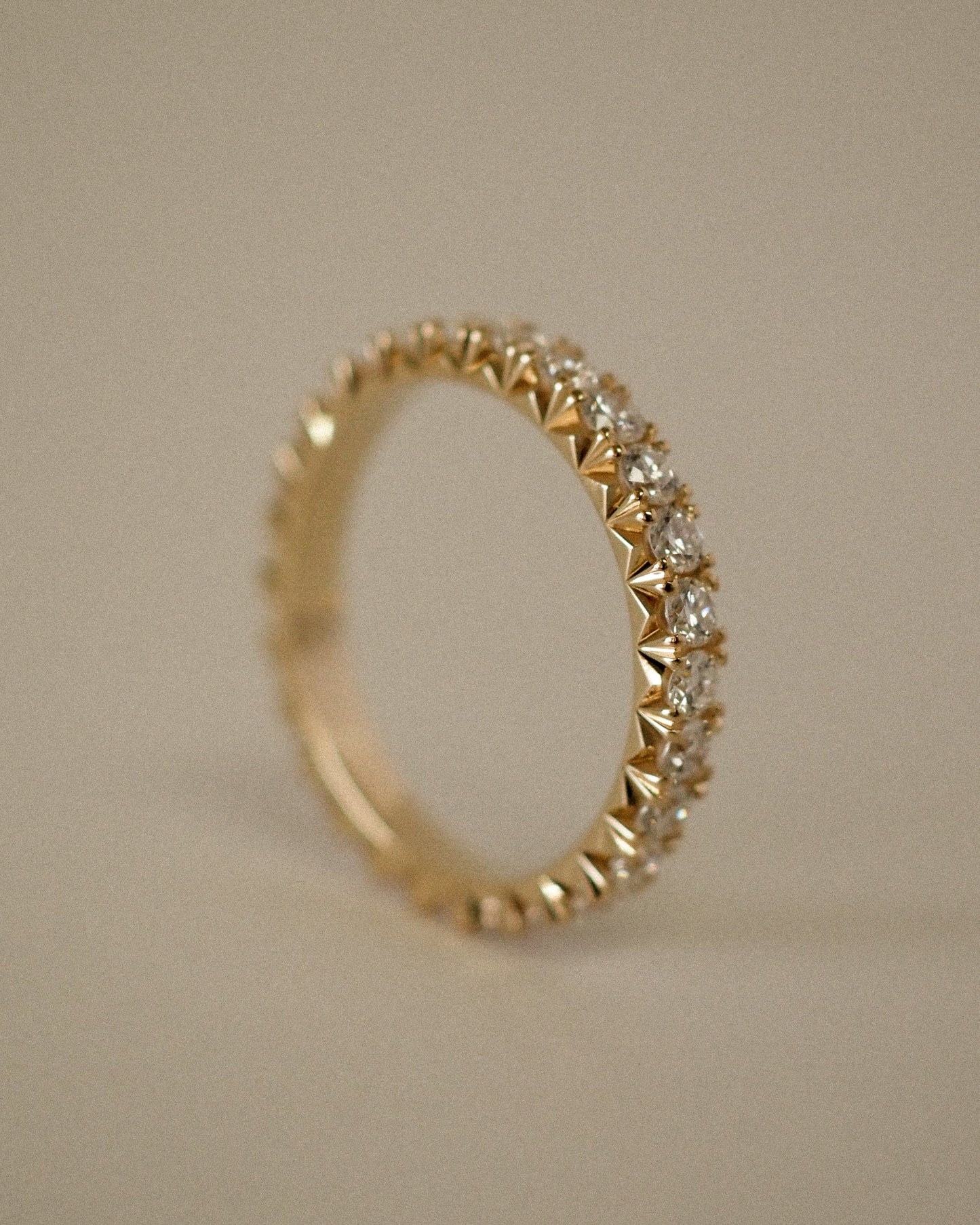 0.13 TCW Round Twisted Moissanite Wedding Band