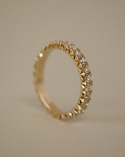 0.13 TCW Round Twisted Moissanite Wedding Band