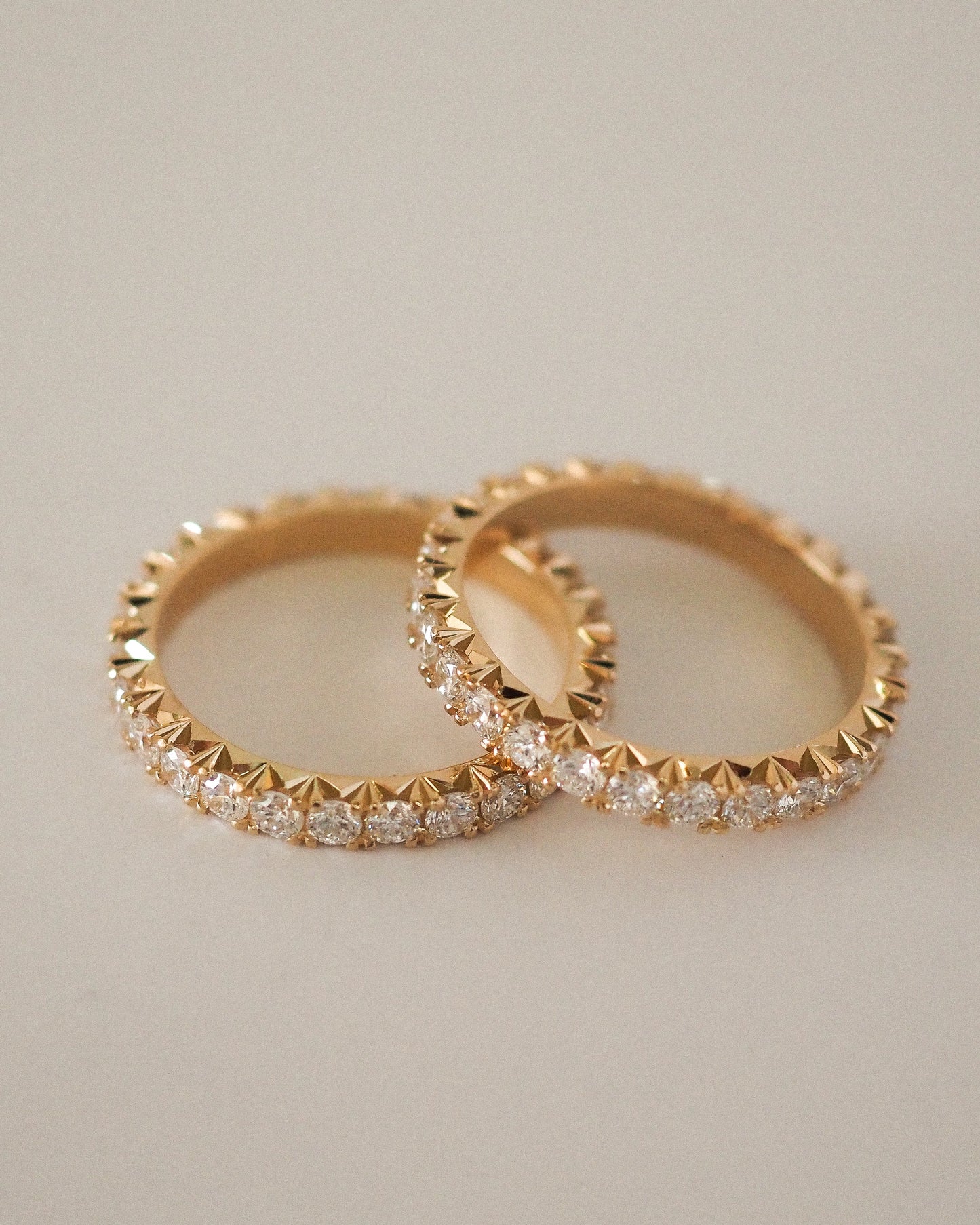 0.13 TCW Round Twisted Moissanite Wedding Band
