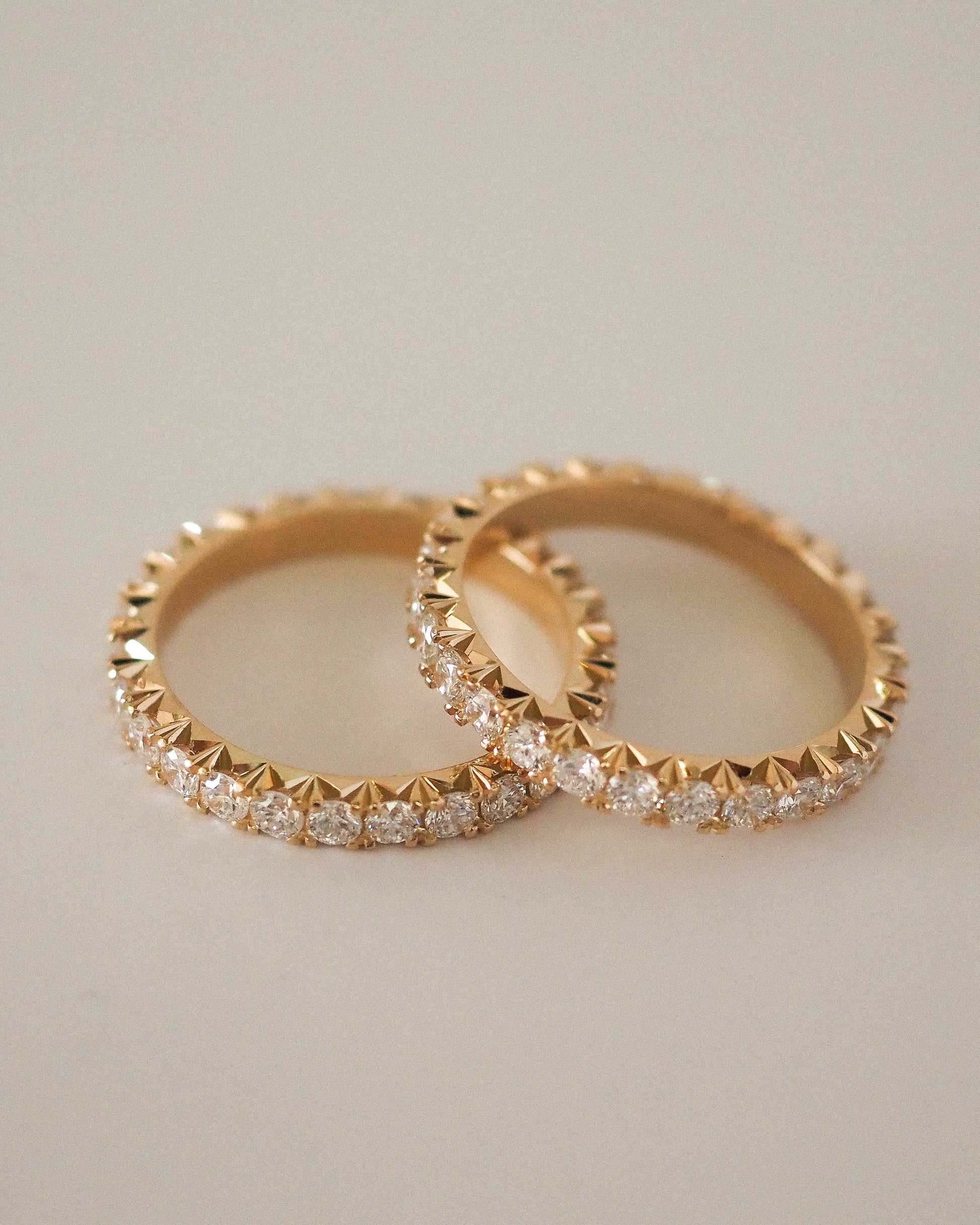 0.13 TCW Round Twisted Moissanite Wedding Band