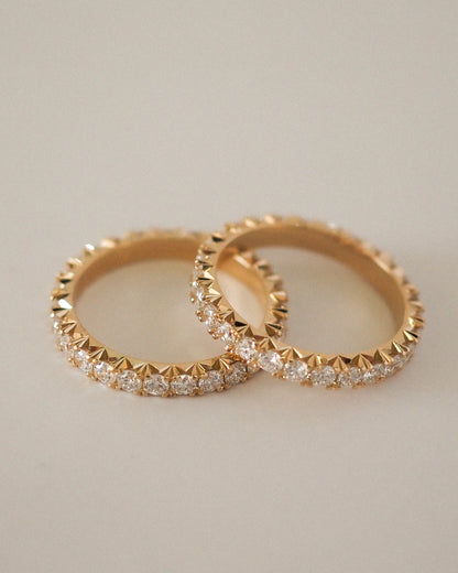 0.13 TCW Round Twisted Moissanite Wedding Band