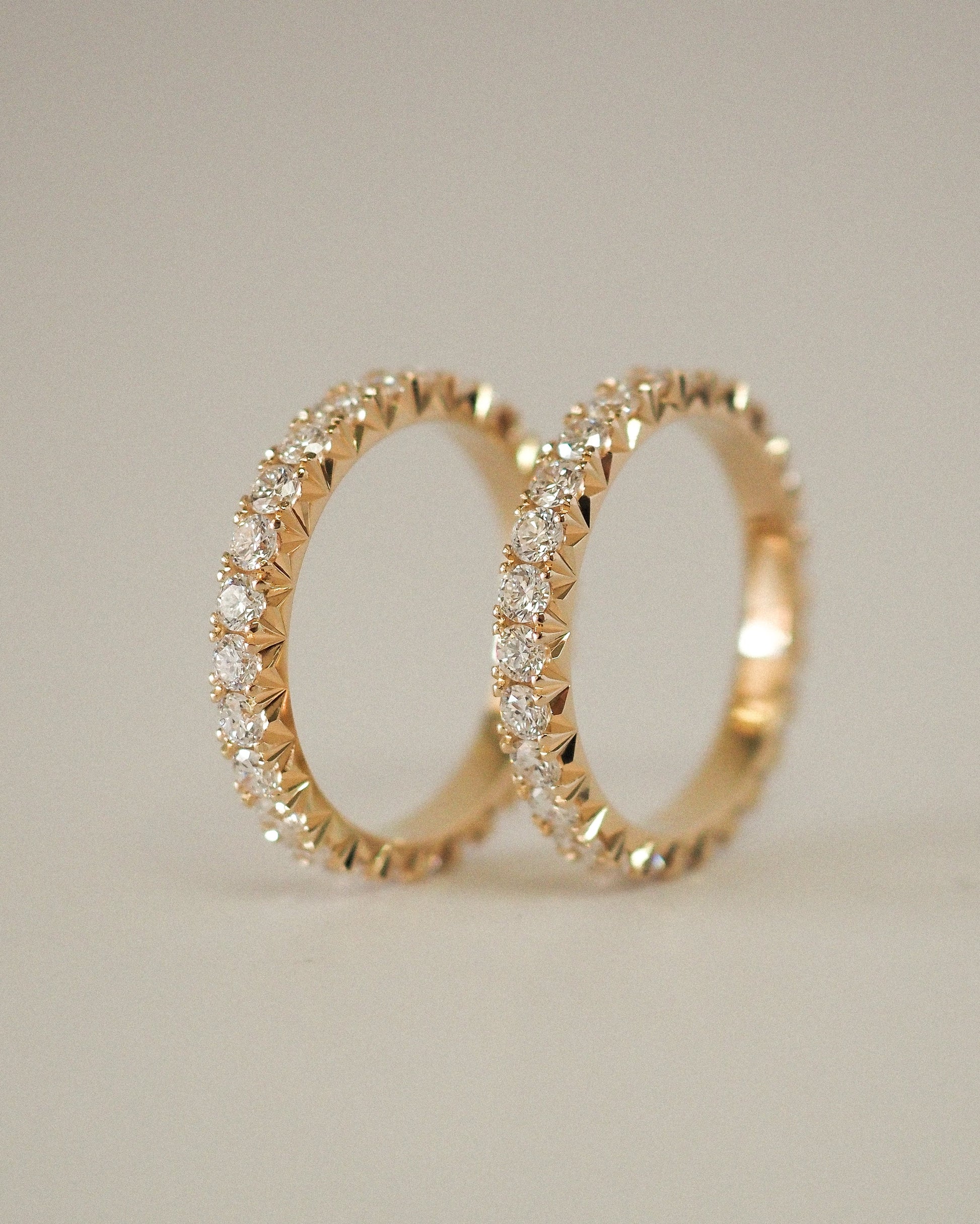 0.13 TCW Round Twisted Moissanite Wedding Band
