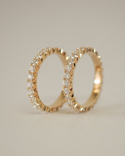 0.13 TCW Round Twisted Moissanite Wedding Band