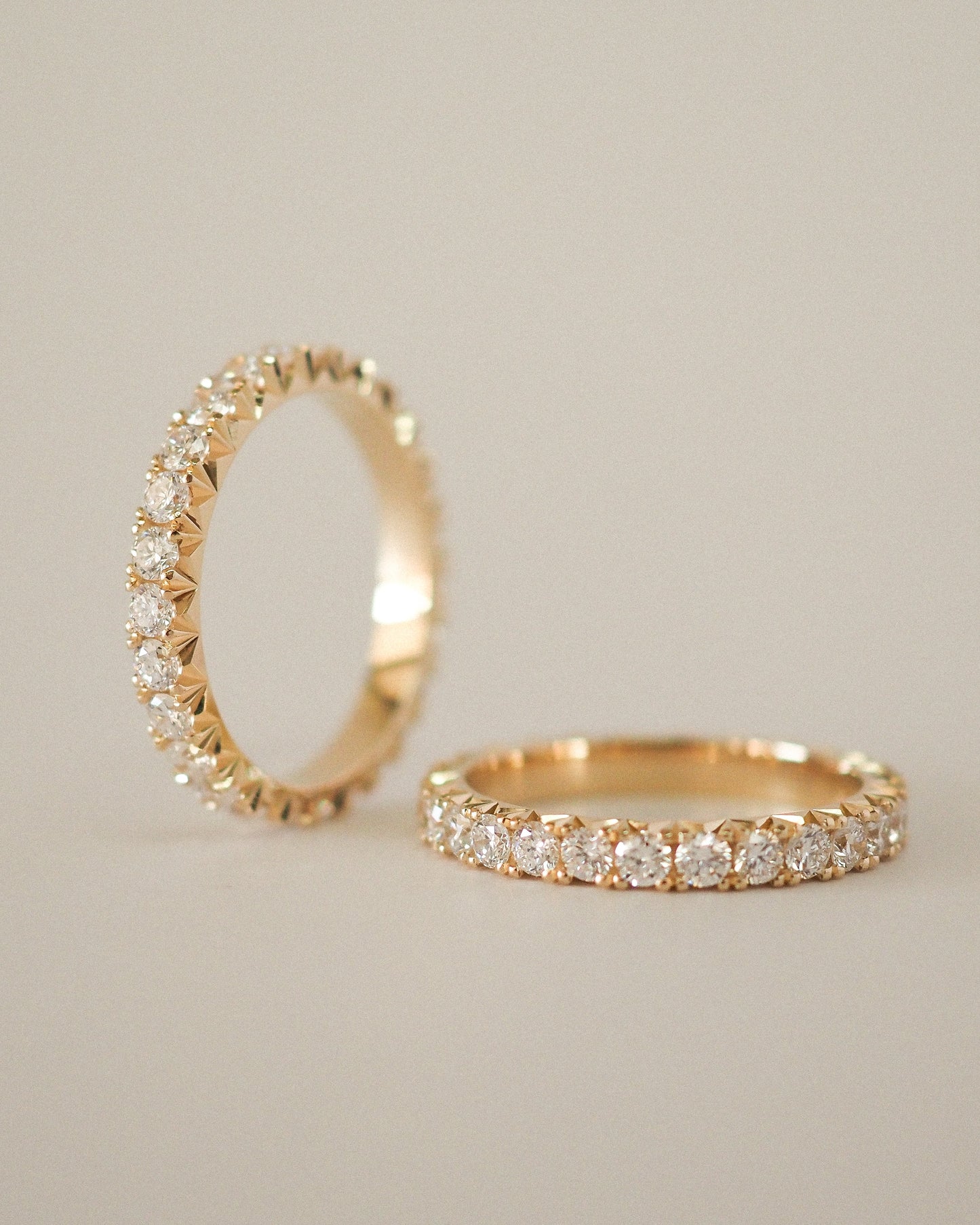 0.13 TCW Round Twisted Moissanite Wedding Band