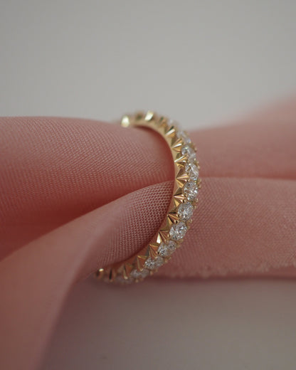 0.13 TCW Round Twisted Moissanite Wedding Band
