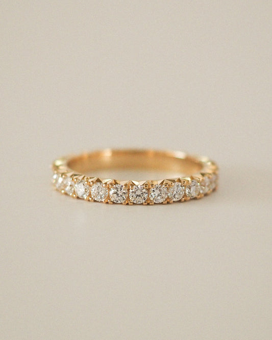 0.13 TCW Round Twisted Moissanite Wedding Band