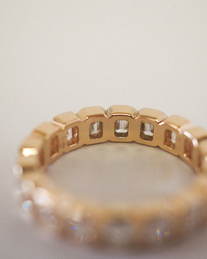0.13 TCW Round Twisted Moissanite Wedding Band