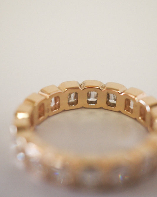 0.13 TCW Round Twisted Moissanite Wedding Band