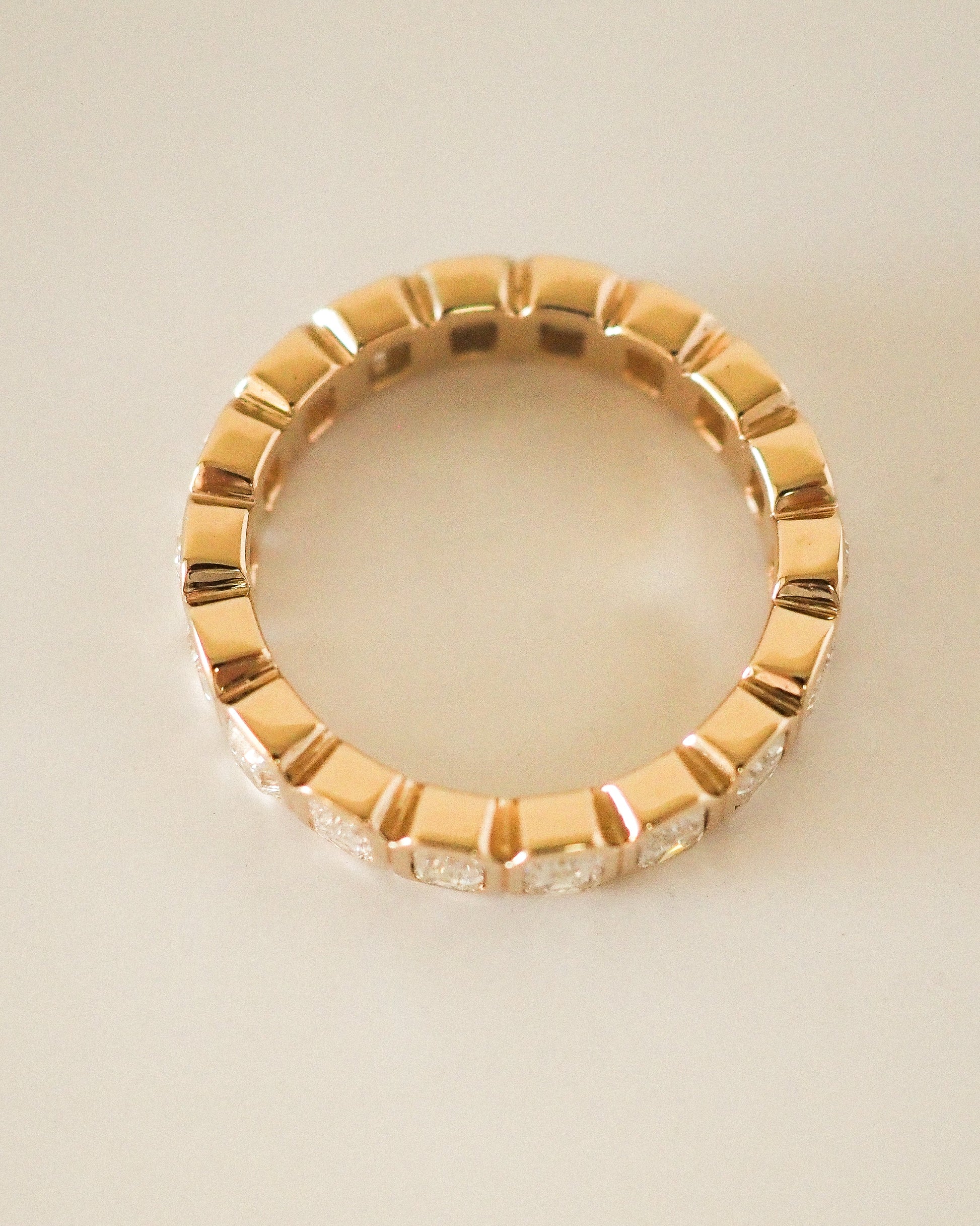0.13 TCW Round Twisted Moissanite Wedding Band
