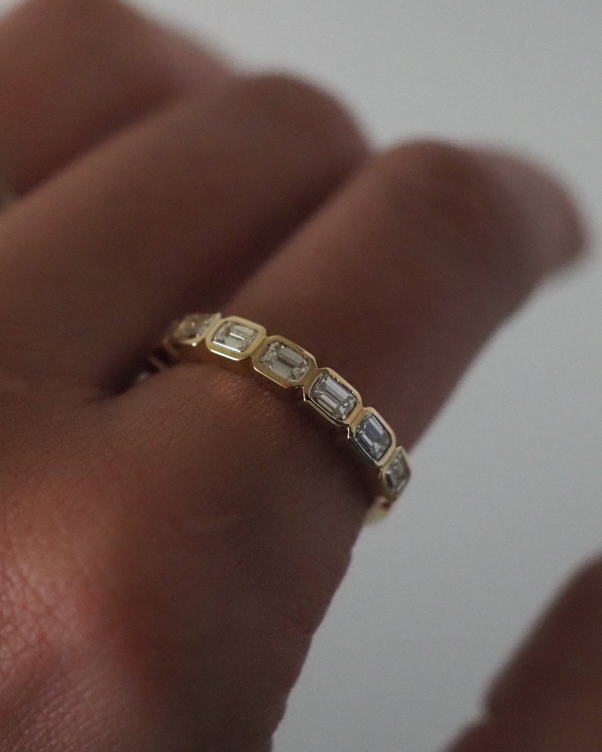 0.13 TCW Round Twisted Moissanite Wedding Band