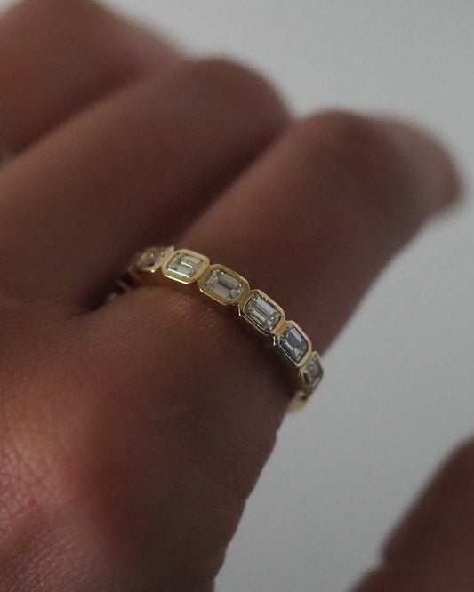 0.13 TCW Round Twisted Moissanite Wedding Band