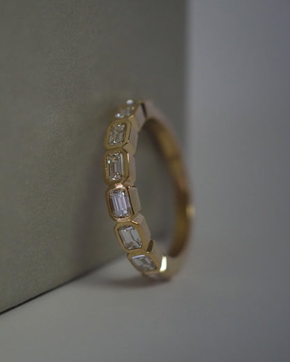 0.13 TCW Round Twisted Moissanite Wedding Band