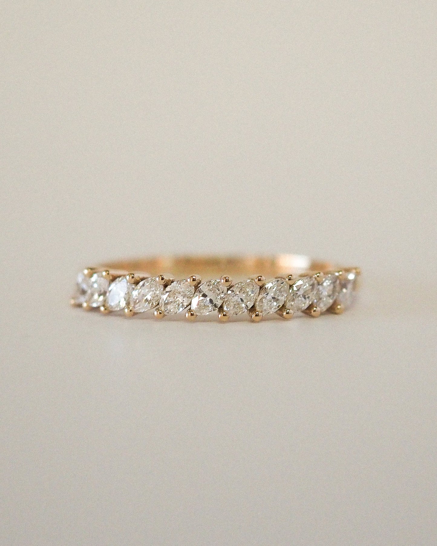 0.13 TCW Round Twisted Moissanite Wedding Band