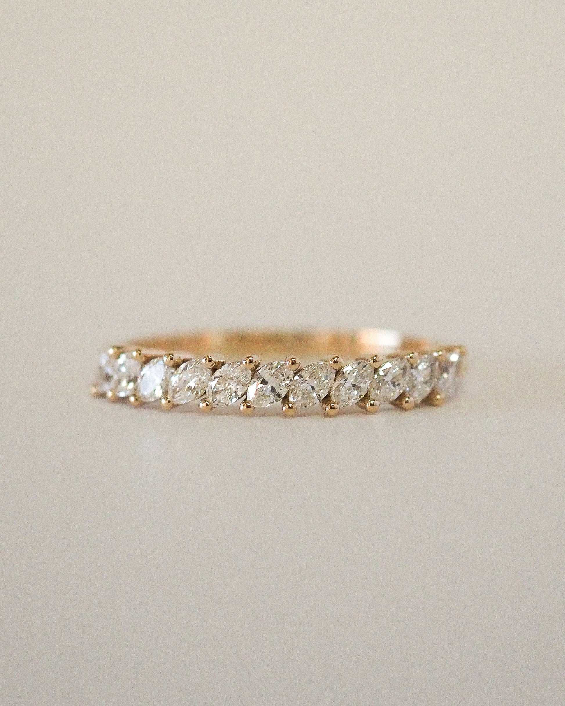 0.13 TCW Round Twisted Moissanite Wedding Band