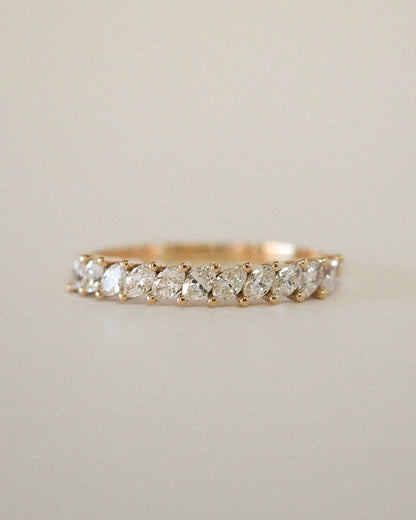 0.13 TCW Round Twisted Moissanite Wedding Band