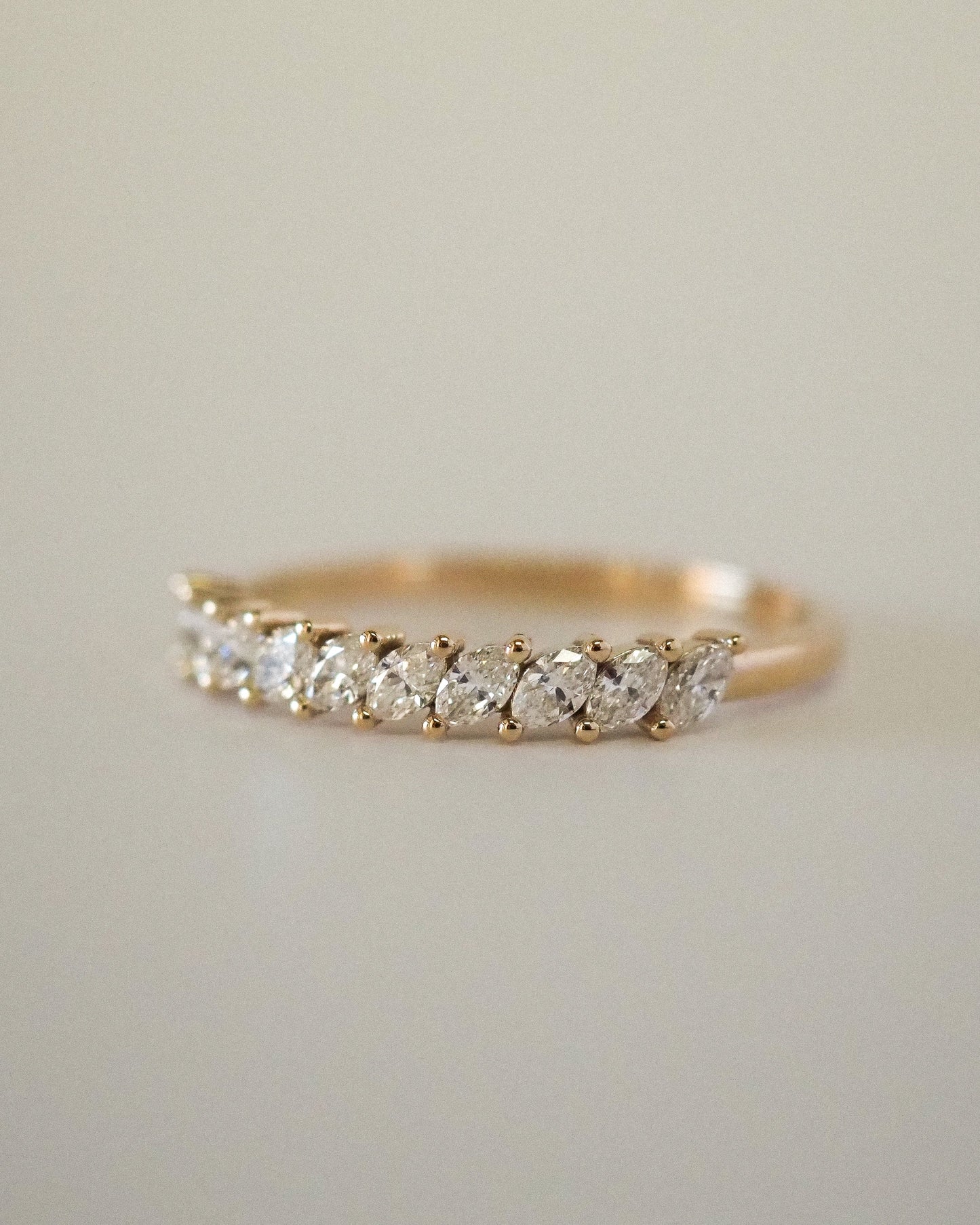 0.13 TCW Round Twisted Moissanite Wedding Band