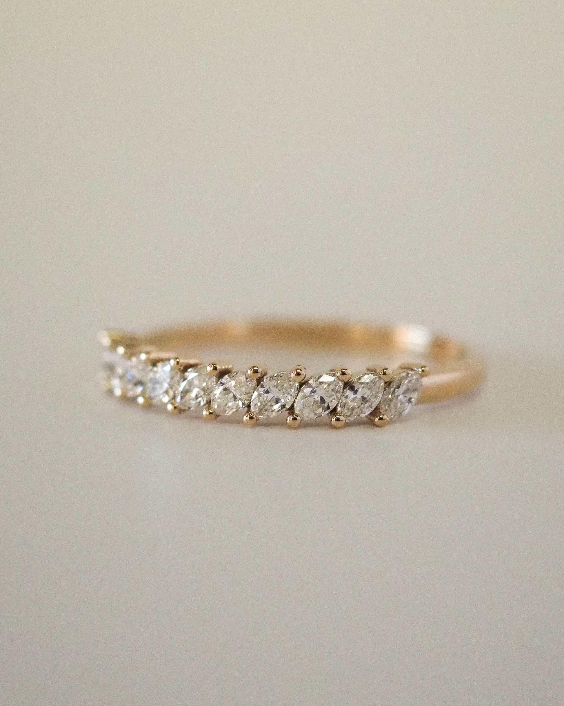 0.13 TCW Round Twisted Moissanite Wedding Band