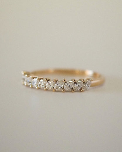 0.13 TCW Round Twisted Moissanite Wedding Band