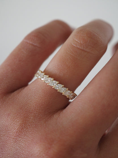 0.13 TCW Round Twisted Moissanite Wedding Band