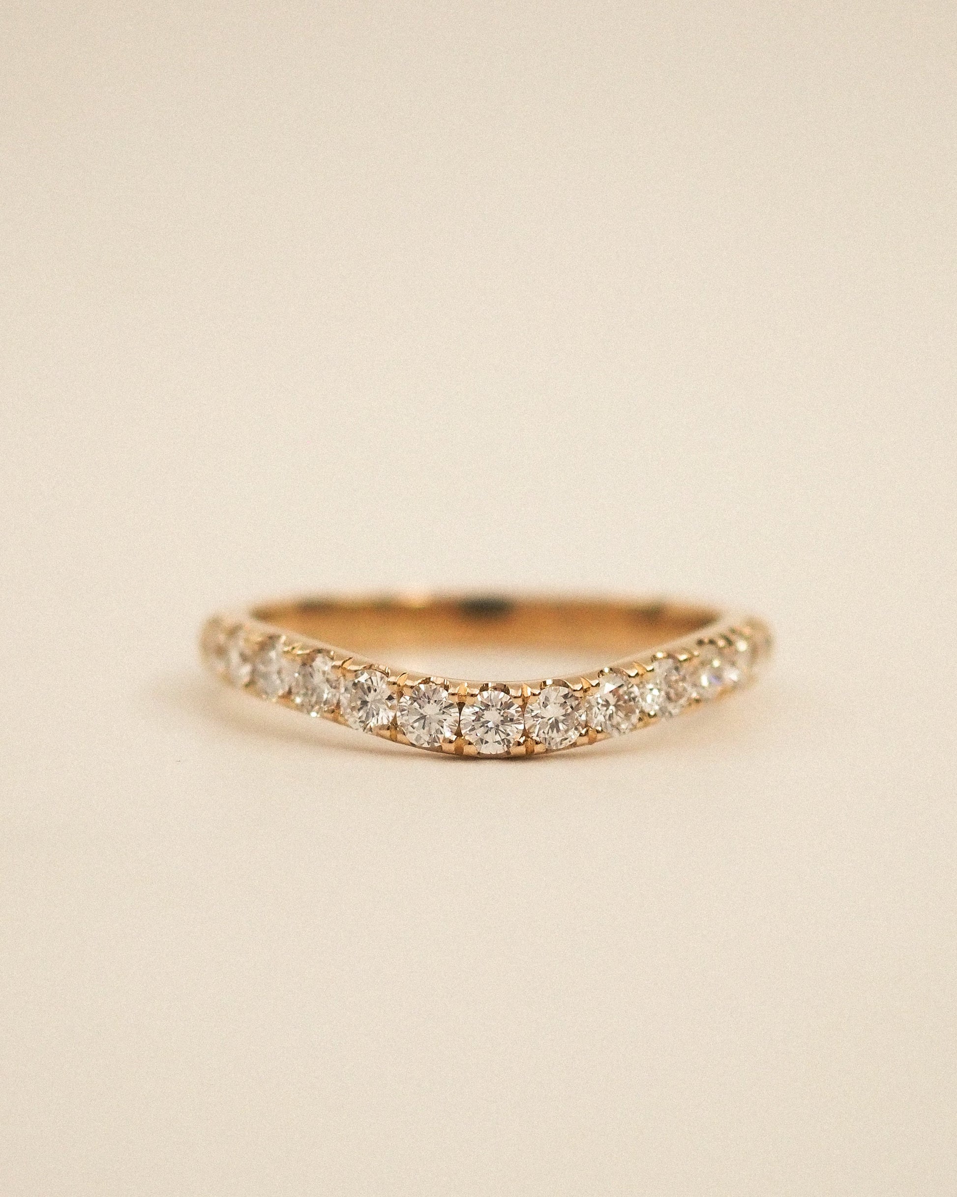 0.13 TCW Round Twisted Moissanite Wedding Band