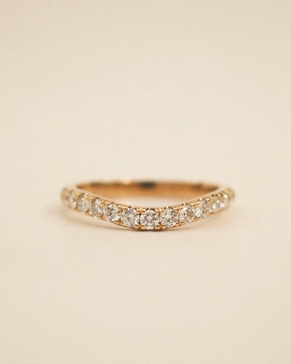 0.13 TCW Round Twisted Moissanite Wedding Band