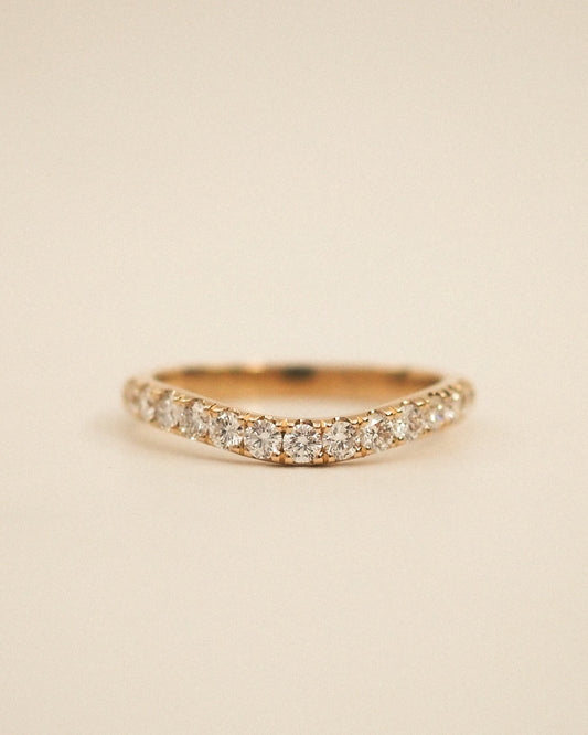 0.13 TCW Round Twisted Moissanite Wedding Band