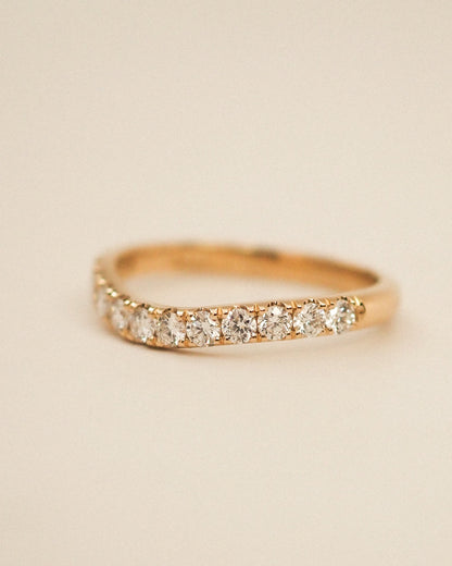 0.13 TCW Round Twisted Moissanite Wedding Band
