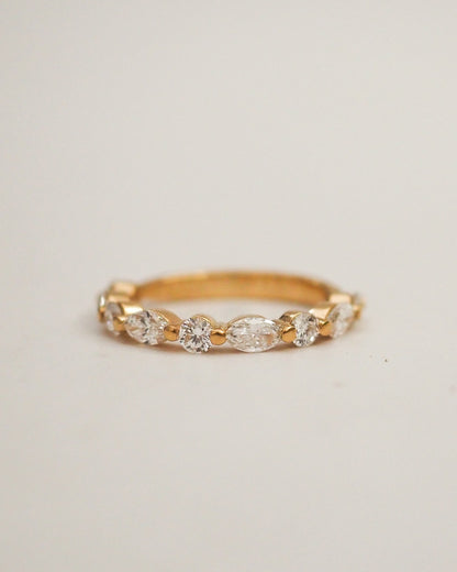 0.13 TCW Round Twisted Moissanite Wedding Band