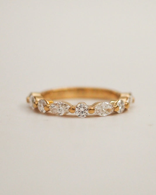 0.13 TCW Round Twisted Moissanite Wedding Band
