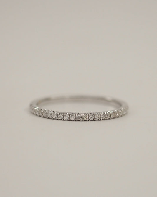 0.13 TCW Round Twisted Moissanite Wedding Band