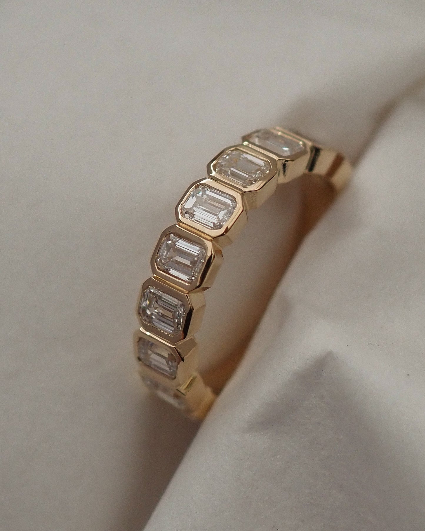 0.13 TCW Round Twisted Moissanite Wedding Band