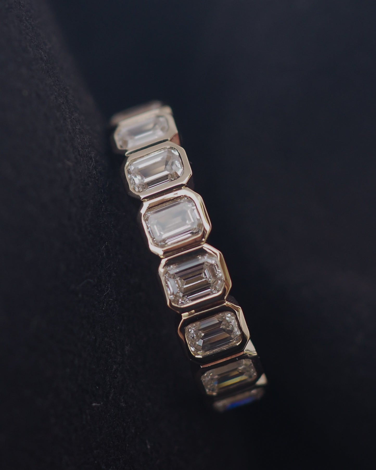0.13 TCW Round Twisted Moissanite Wedding Band