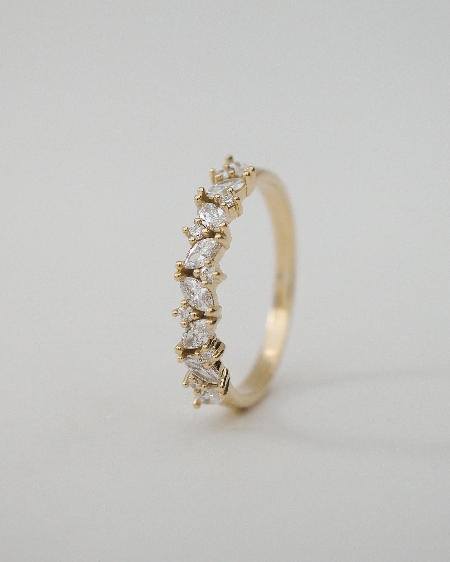 0.13 TCW Round Twisted Moissanite Wedding Band