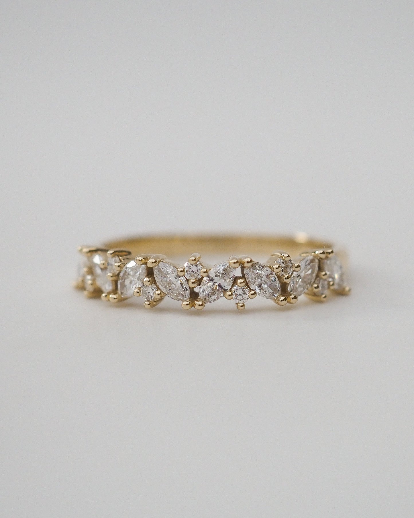0.13 TCW Round Twisted Moissanite Wedding Band