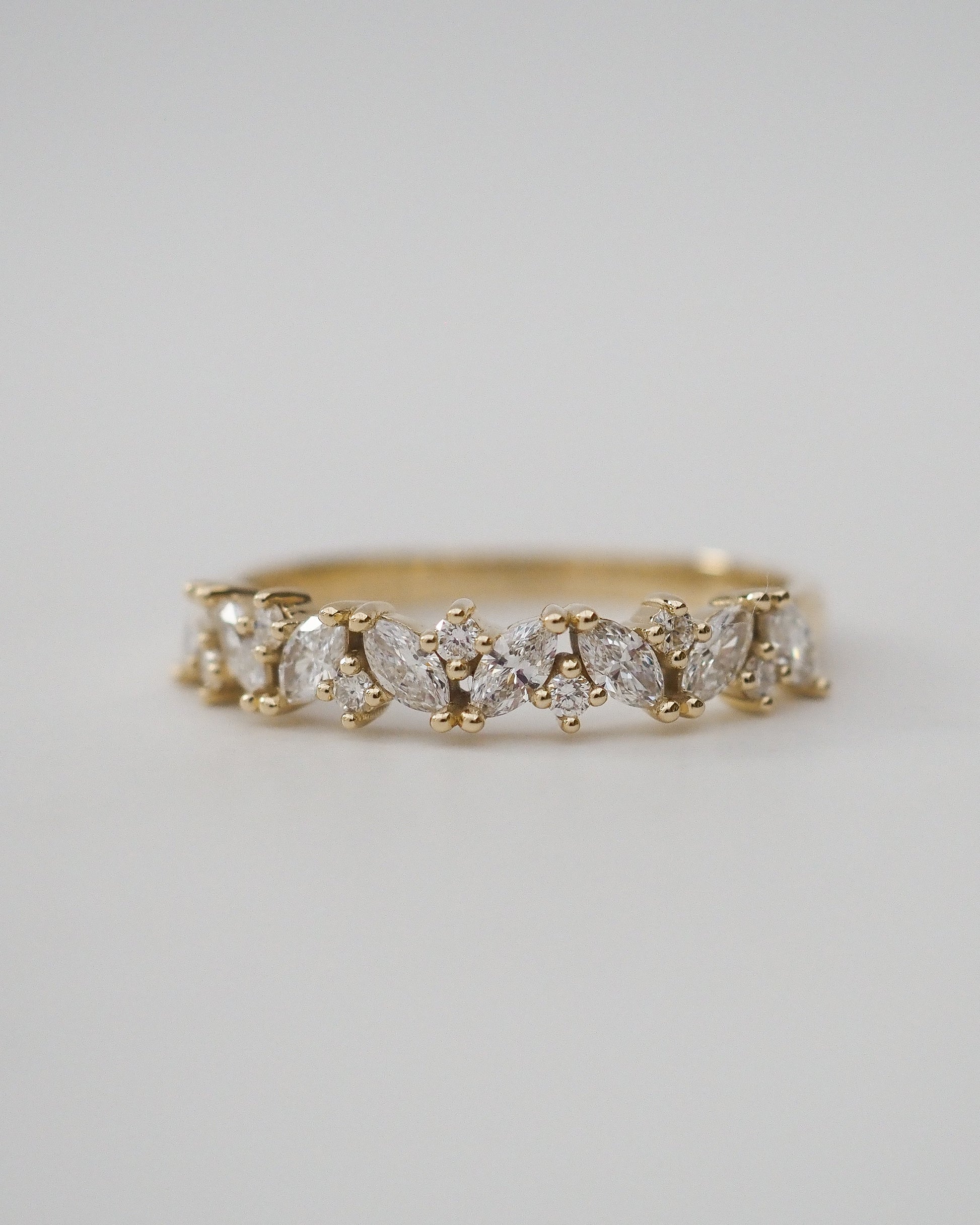 0.13 TCW Round Twisted Moissanite Wedding Band