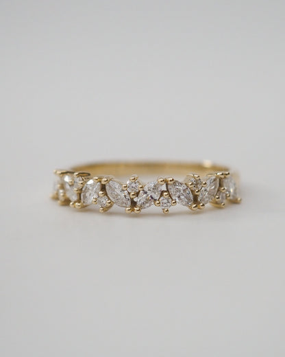 0.13 TCW Round Twisted Moissanite Wedding Band