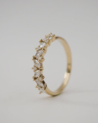 0.13 TCW Round Twisted Moissanite Wedding Band