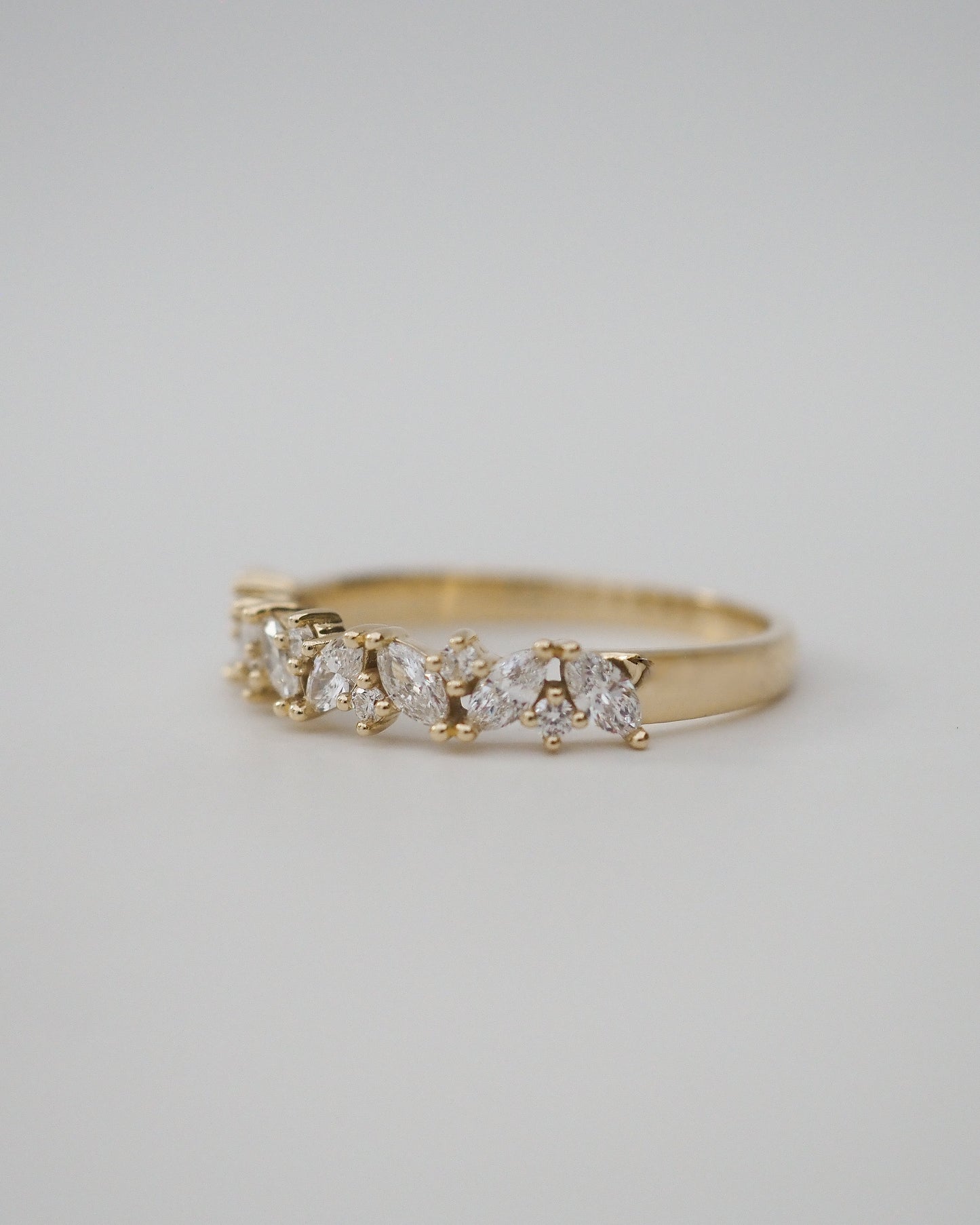 0.13 TCW Round Twisted Moissanite Wedding Band