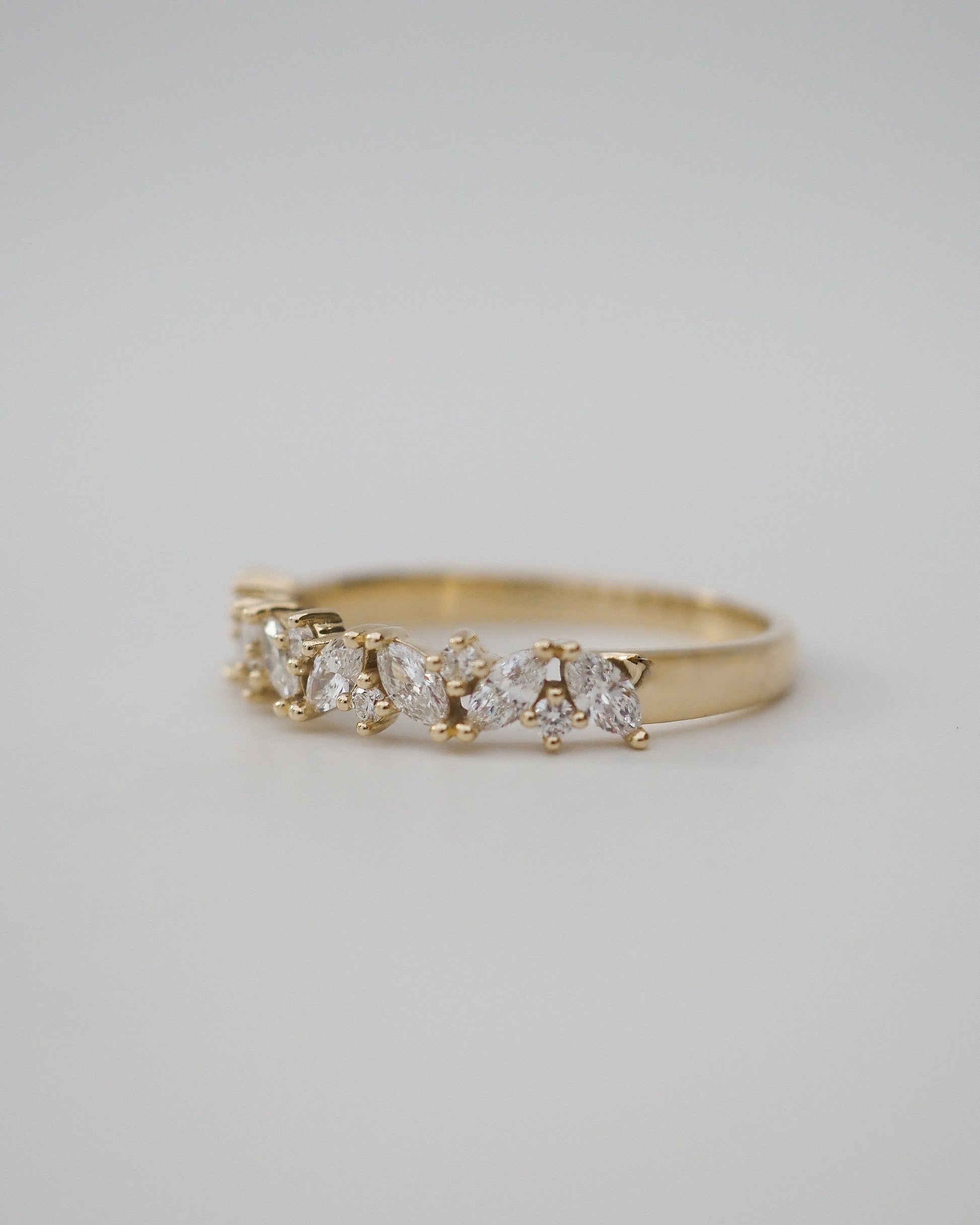 0.13 TCW Round Twisted Moissanite Wedding Band