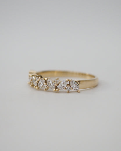 0.13 TCW Round Twisted Moissanite Wedding Band